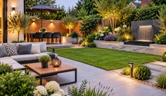 modern garden features